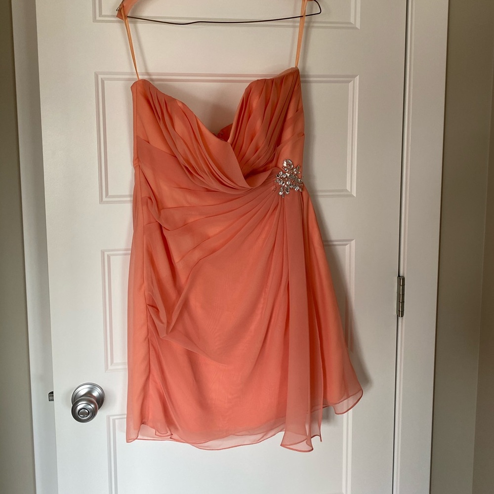 Coral bridesmaid dress
